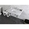 Kingston Brass 36 Carrara Marble Console Sink with Acrylic Legs, Marble WhitePolished Chrome LMS36MA1 - alternate 2